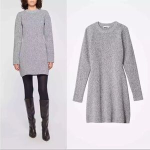 NWT TIBI Tech Poly Sculpted Mini Sweater Dress Japanese yarn